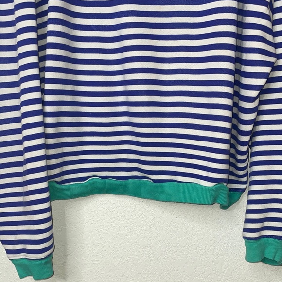 Free People We The Free Striped classic Crewneck Pullover sweatshirt - Picture 10 of 10